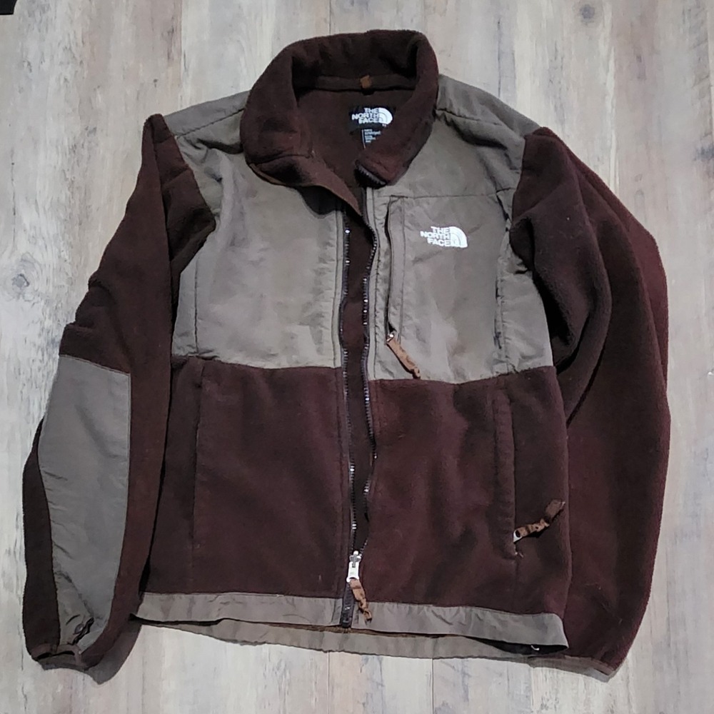 North Face Fleece Brown Full Zip Jacket Youth XL